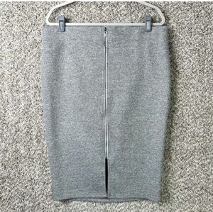 Torrid Skirt Women's 2X Gray Ribbed Zip Front Stretch Pencil Plus Size